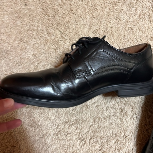 Franco fortini black leather dress shoes. Worn may be 2 times. - Picture 2 of 5